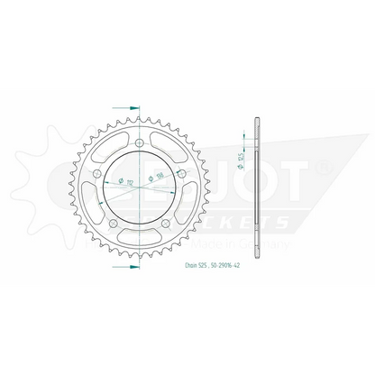 Sprockets Rear (29016 - 42T) - Esjot