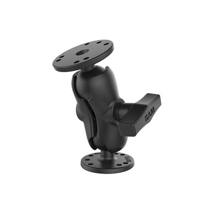 RAM® C Size Short Universal Double Ball Mount with Two Round Plates