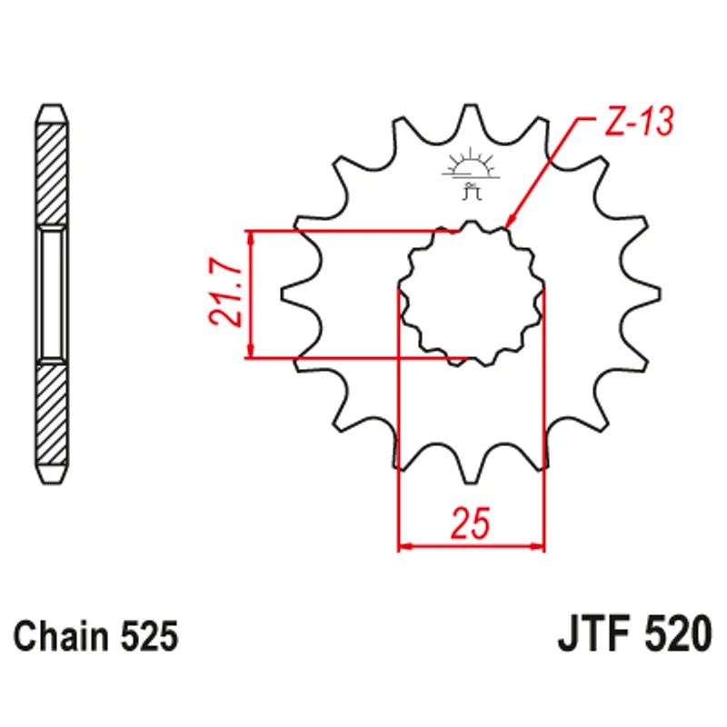 Sprockets Front (520 - 16) - JT