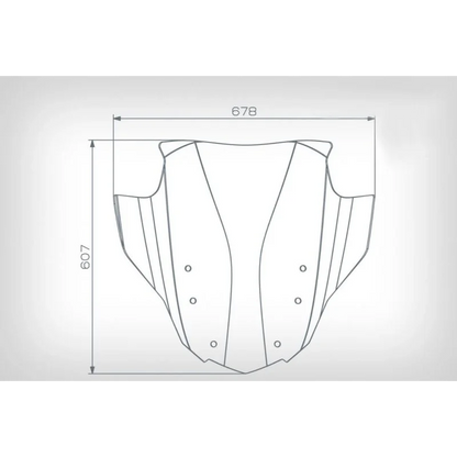 BMW K-Series Screen - Windshield Marathon - Smoked Grey