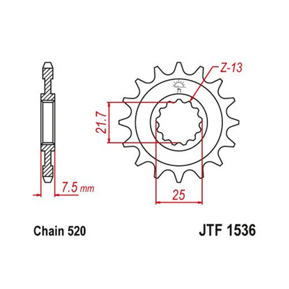 Sprockets Front (1536-15) - JT