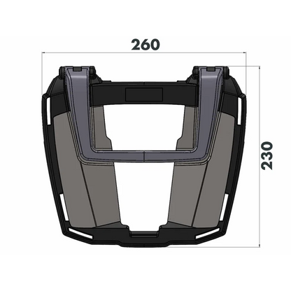 Suzuki GSX - 8S Carrier - Top Case Carrier (Fixed Hinge)