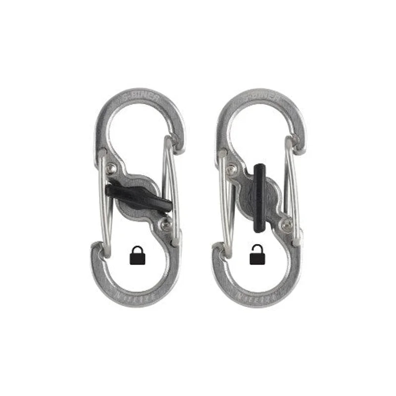 S-BINER MICRO LOCK (SS) - 5N OF MICROLOCK - ASSORTED / Stainless Steel