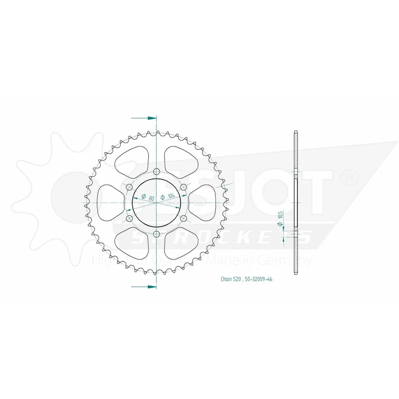 Sprockets Rear (32009 - 46T) - Esjot