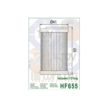 Oil Filter 655 - Hiflo - Standard