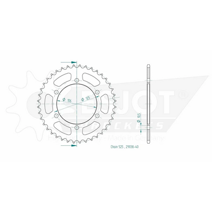 Sprockets Rear (29038 - 40T) - Esjot