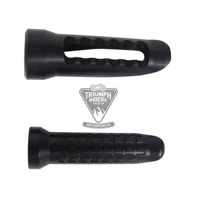 Triumph Bonneville Footpegs - Racing Style - Rear / Black