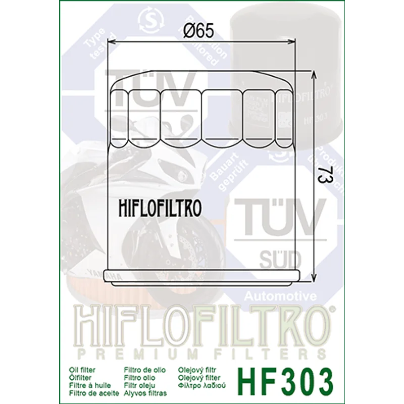 Oil Filter 303 - Hiflo (Standard) - Standard