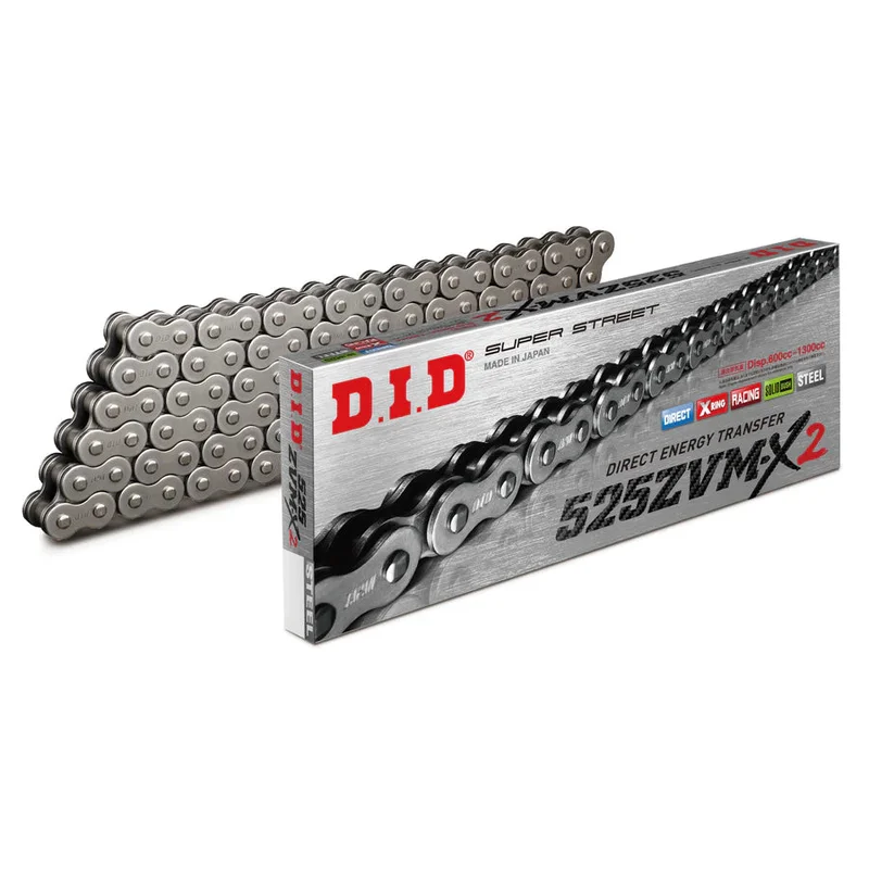 Chain 525 Pitch x 114 links (ZVMX2) - 525ZVM-X2 (Rivt Type) / Natural Steel