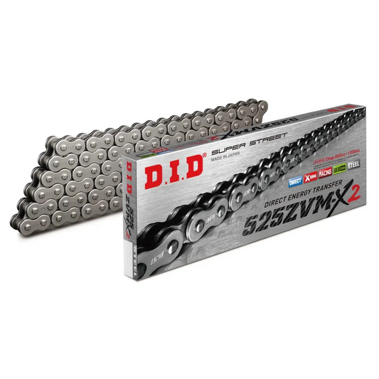 Chain 525 Pitch x 114 links (ZVMX2) - 525ZVM-X2 (Rivt Type) / Natural Steel