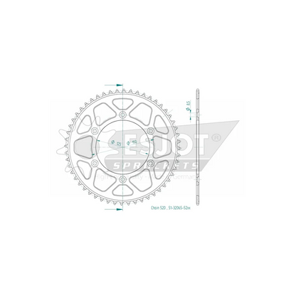 Sprockets Rear (32065-50T) - Esjot