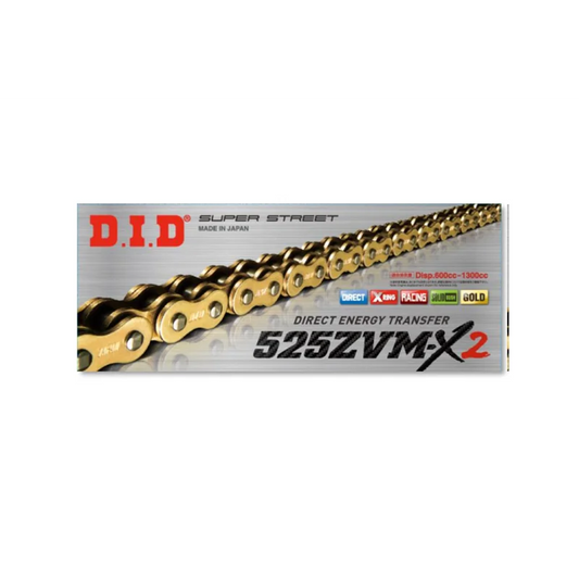 Chain 525 Pitch x 108 links (ZVMX2) - 525ZVM-X2 (Rivet Type) / Natural Steel