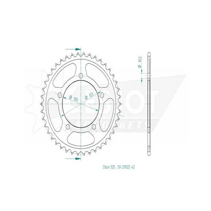 Sprockets Rear (29059 - 40T) - Esjot