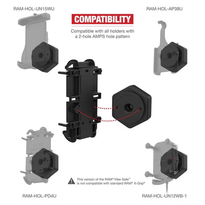 RAM ACC - RAM Vibration Dampner - QuickGrip + 2 Holes