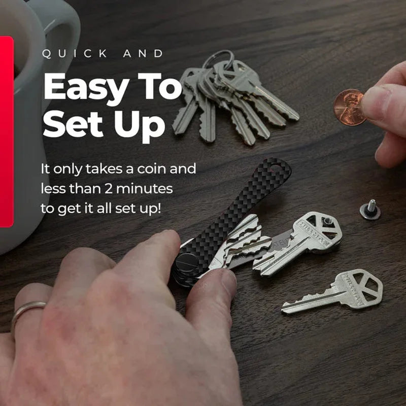 KeySmart® - Original Compact Key Organizer - Carbon Fiber 3k