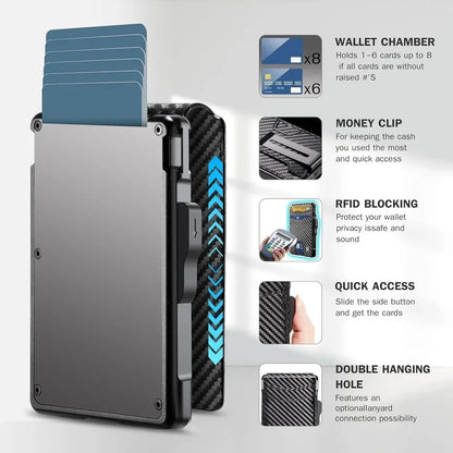 WALLET POP UP + CARDS + RFID - Black