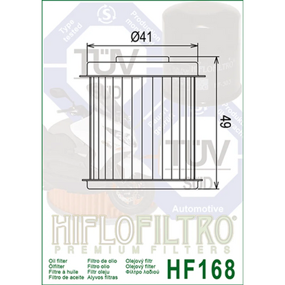 Oil Filter 168 - Hiflo