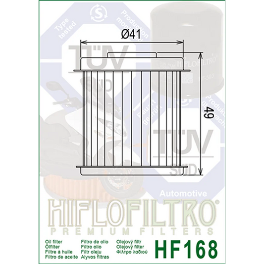 Oil Filter 168 - Hiflo