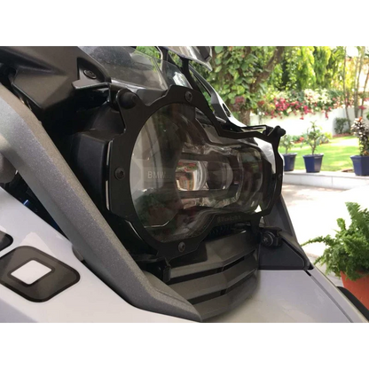 BMW R1200GSA Protection - Headlight Guard Foldable (Lexan Clear) - R1200 GSA 14-18