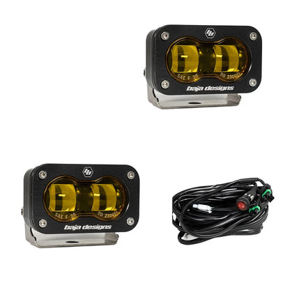 Aux LED - S2 SAE - Square / Clear