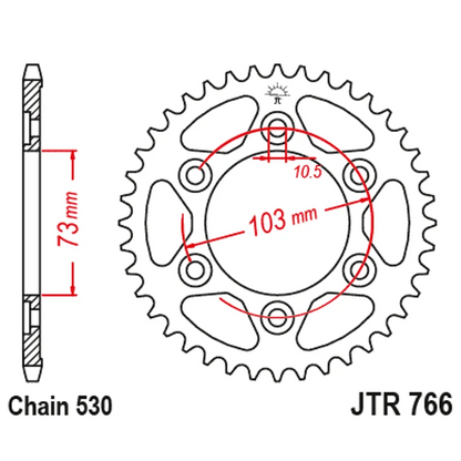 Sprockets Rear (JTR766.43) - JT