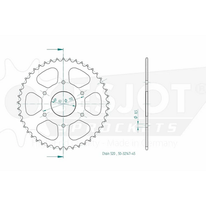 Sprockets Rear (13025-48T) - Esjot