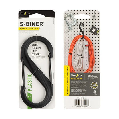 S-BINER STANDARD (PLASTIC) - #4 / Black / Plastic
