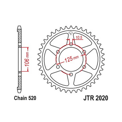 Sprockets Rear (2020 - 41T) - JT