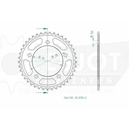 Sprockets Rear (32150-41T) - Esjot