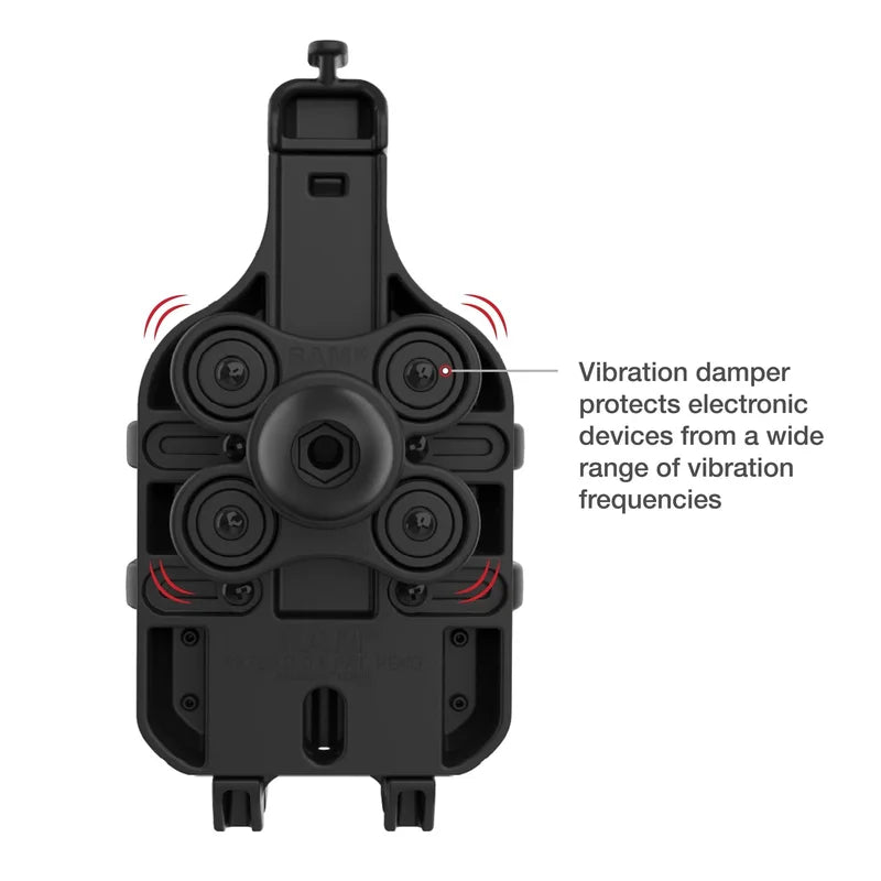 RAM® Quick-Grip™ Pro Phone Holder - B Size / With Ball & Vibe Damper