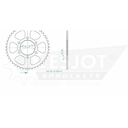 Sprockets Rear (32009 - 45T) - Esjot