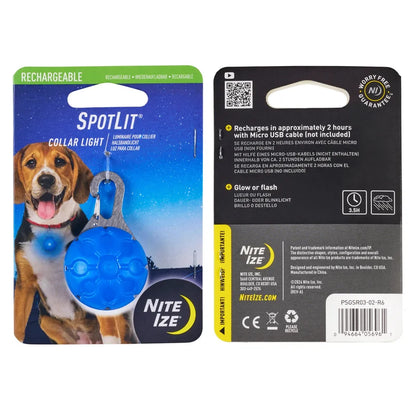 SPOTLIT® RECHARGEABLE COLLAR LIGHT - White