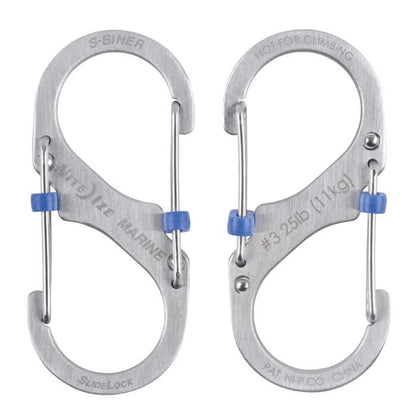 S-Biner with Lock (Stainless) - 2N OF Size #1 / Black / Stainless Steel