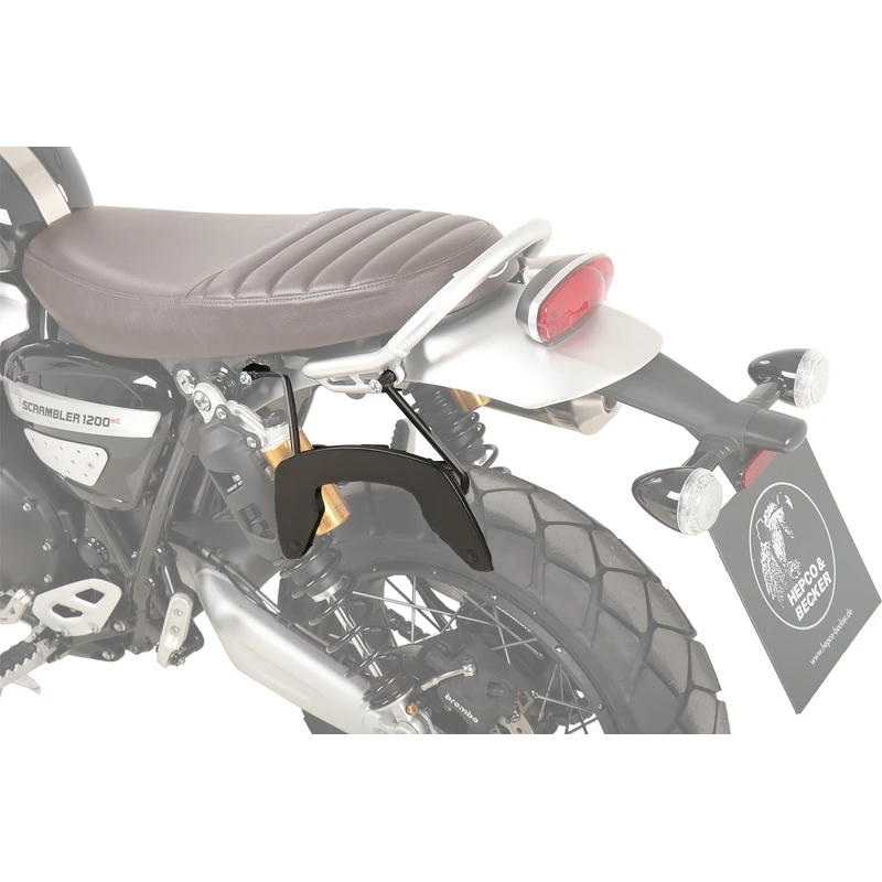 Triumph Scrambler 1200 XE  / XC Carrier - Sidecases 'C-Bow' (Left Side, Black) - 1200 XE