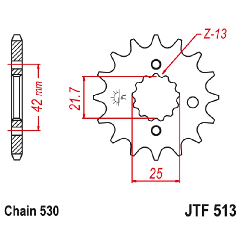 Sprockets Front (513 - 18T) - JT