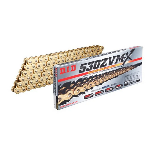 Chain 530 Pitch x 124 links (ZVMX2) - ZVM-X 2 (RIVET TYPE) / Gold