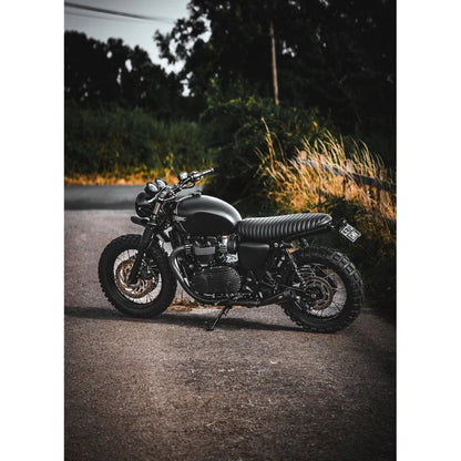 High Tail Customs Mudguard - Predrilled - Black Anodised