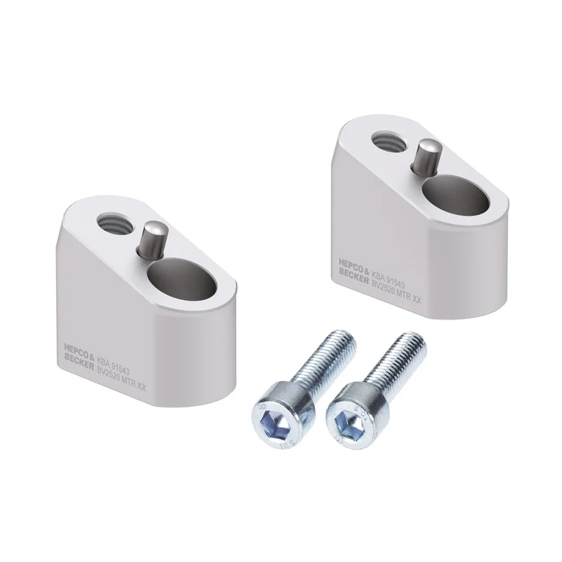 HANDLEBAR RISER - 30mm UP & 20mm BACK (BV2520-30-20-SL) - Silver