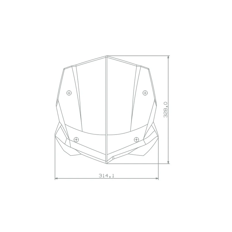 BMW R Series GS Screen - Windscreen "FlowJet" - Track III