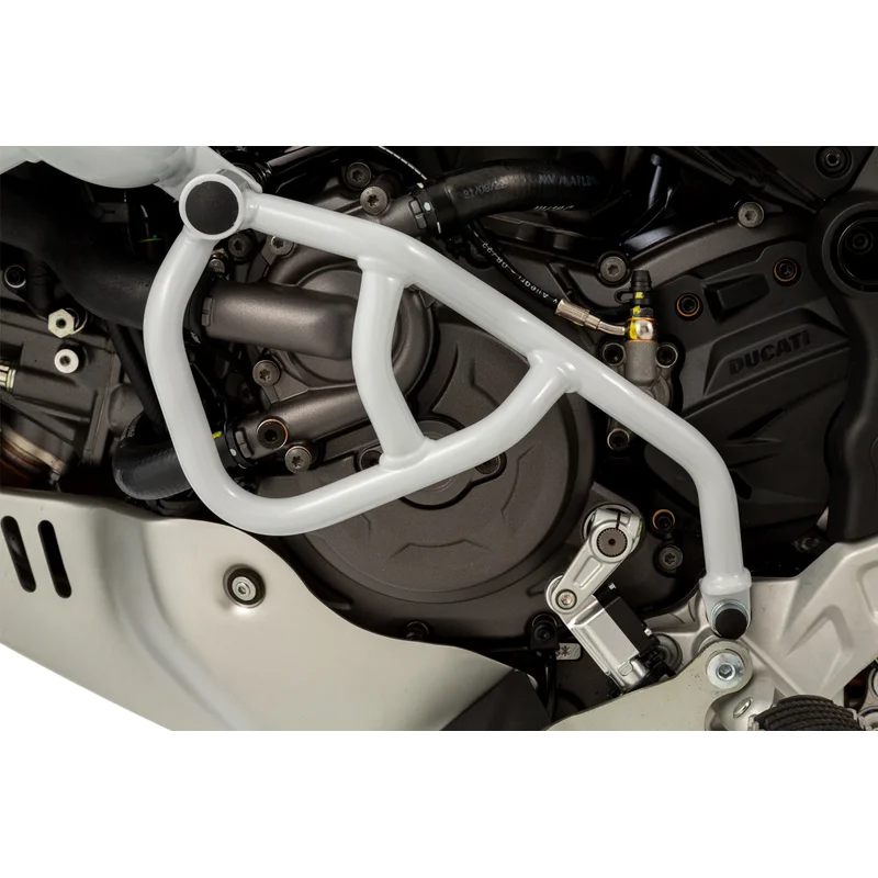 Ducati Desert X Protection - Engine Guard ( Left) - White / Fits without Wunderlich Tank Guard only