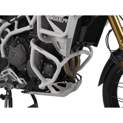 Triumph Tiger 850 & 900 Protection - Guard Engine - White / Steel