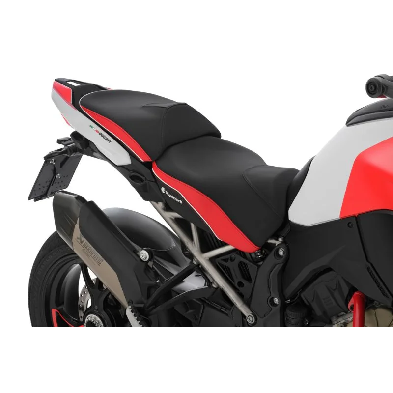 DUCATI Multistrada V4 Ergonomics -"Active Comfort" (Heating) Passenger Seat - Red-Black