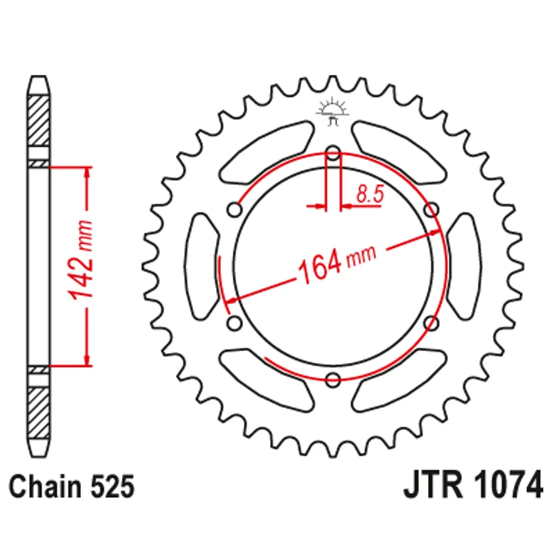 Sprockets Rear (1074 - 44T) - JT