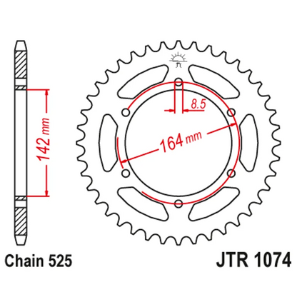 Sprockets Rear (1074 - 44T) - JT