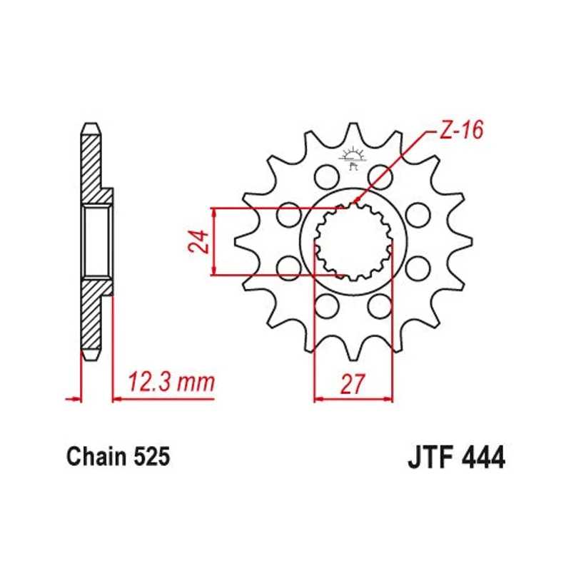 Sprockets Front (JTF444-17T) - JT