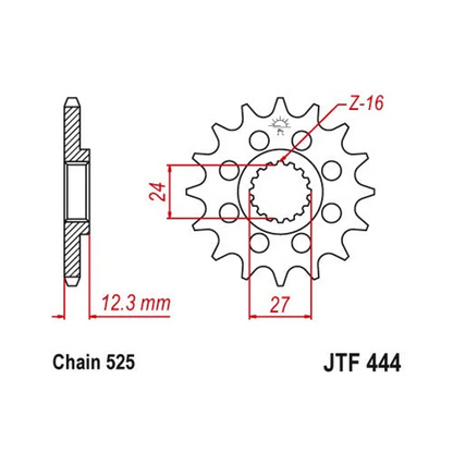 Sprockets Front (JTF444-17T) - JT