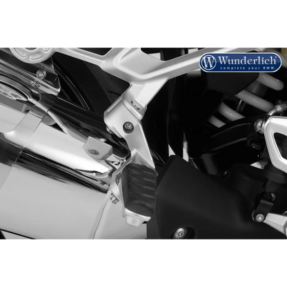 BMW R1250R Ergonomics - Passenger Footrest Lowering Kit - Silver