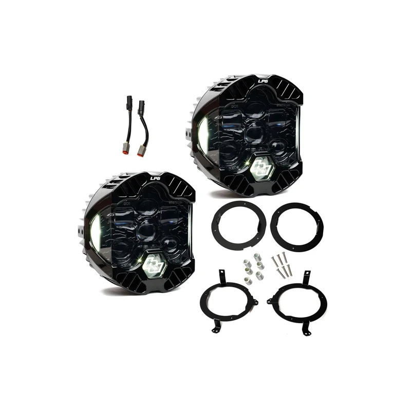 JEEP WRANGLER W/LED HEADLIGHTS -DOT LP6 LED HEADLIGHT - White