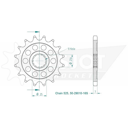 Sprockets Front (29010-17T) - Esjot (Sports)