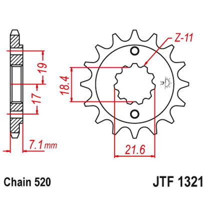 Sprockets Front (1321 - 14) - JT
